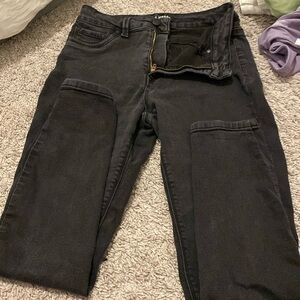 black stretchy jeans
